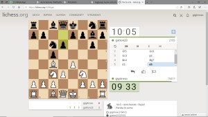 Una partita su lichess